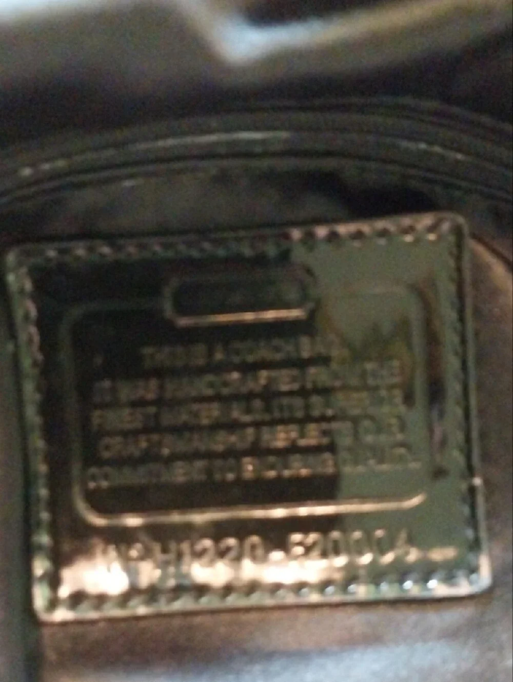 Coach Black Patent Leather Shoulder Bag with Gold Hardware